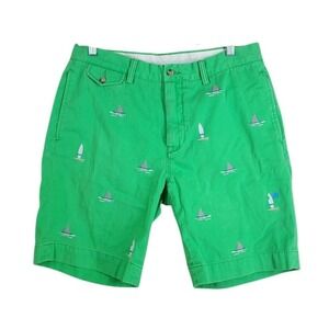 Polo Ralph Lauren Shorts Bedford Embroidered Surfboards Shark Fins Men 34 (33x9)